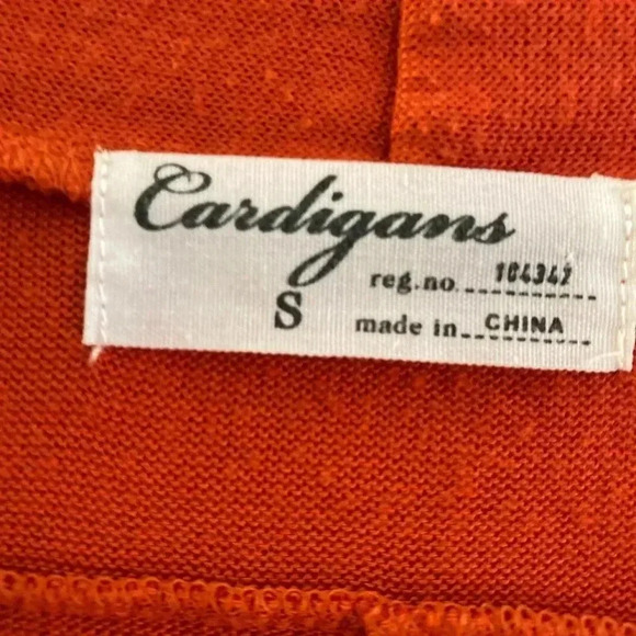 💥Light Weight Orange Vest Cardigan S - Picture 3 of 3